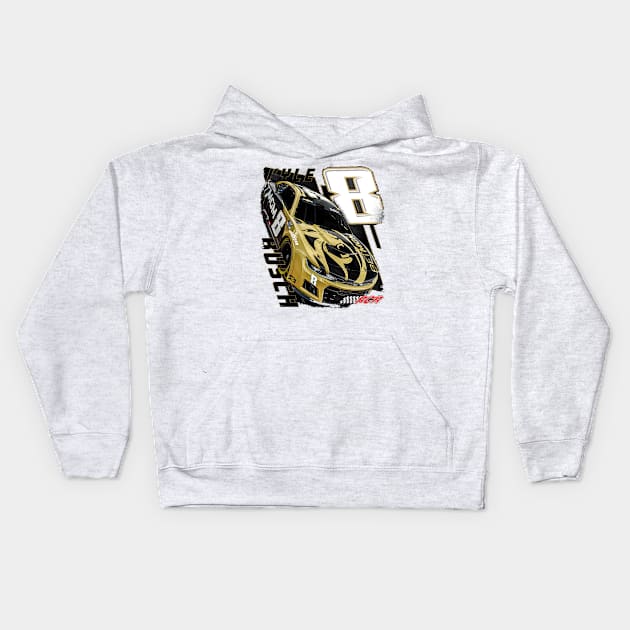 Kyle Busch Charcoal Car Kids Hoodie by ganisfarhan